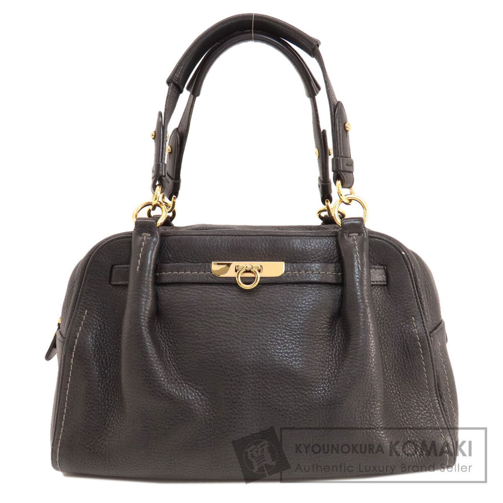 Salvatore Ferragamo Gancini handbag leather